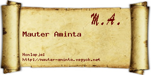 Mauter Aminta névjegykártya
